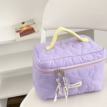 Flower Print Makeup Bag Cosmetic Organizer Small Storage Handbag Toiletry Case