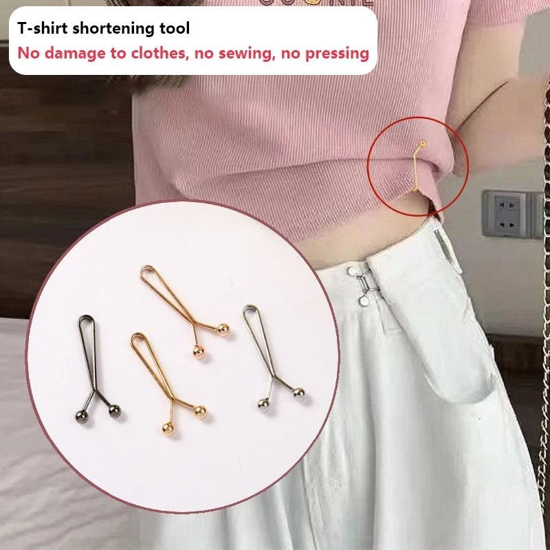 8x Jeans Skirts Detachable Buckle Adjustable Sleeve Clip Pants Waist Tightening