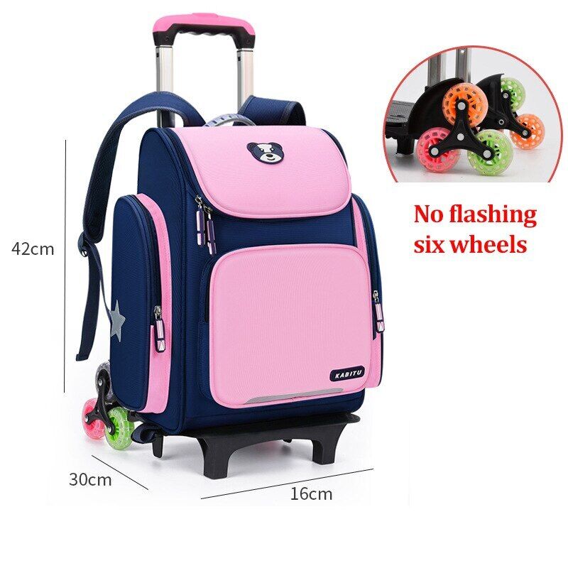 Student School Bag Backpack Bag School Backpack Wheeled Bag Trolley Wheels