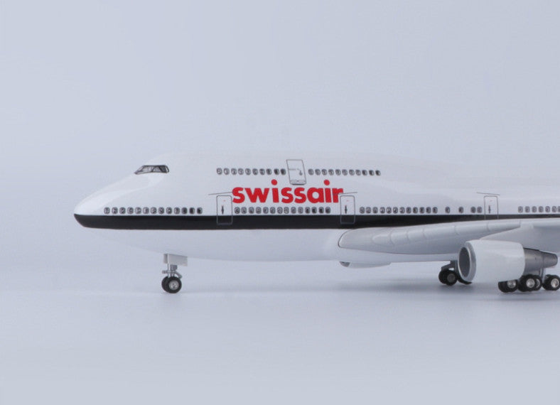 47CM 1:150 Swissair BOEING 747-400 Airplane Landing Gears Resin Aircraft Model