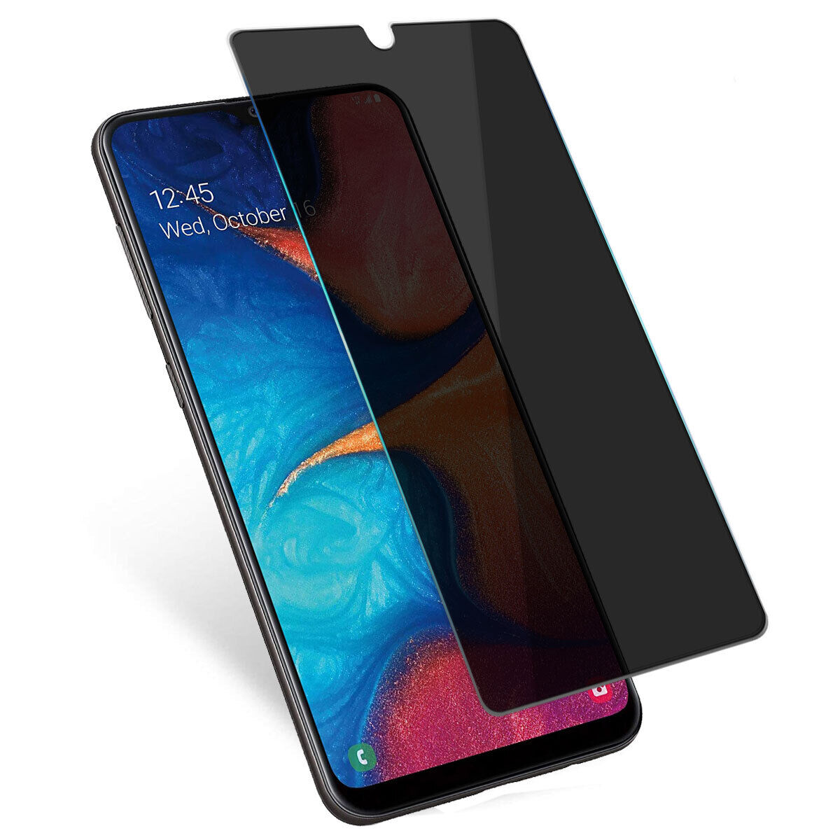 For Samsung Galaxy A20 Privacy Glossy Tempered Glass Anti-Spy Screen Protector