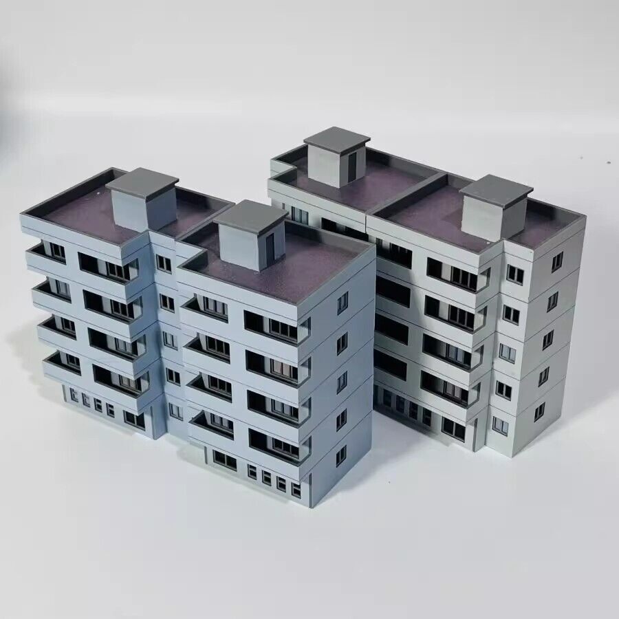 1/150 Scale City Buildings Train Railway Modern Model House N1 Left OR Right