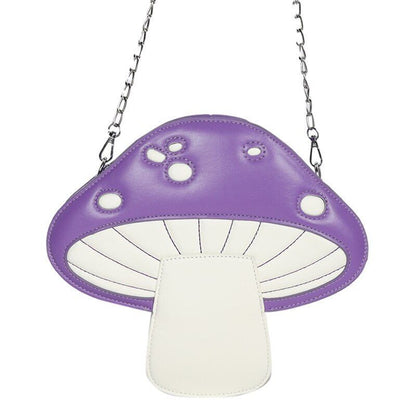 Mushroom Shape Bag Synthetic Leather Shoulder Bag Chain Satchel Purse 28*7*25 CM