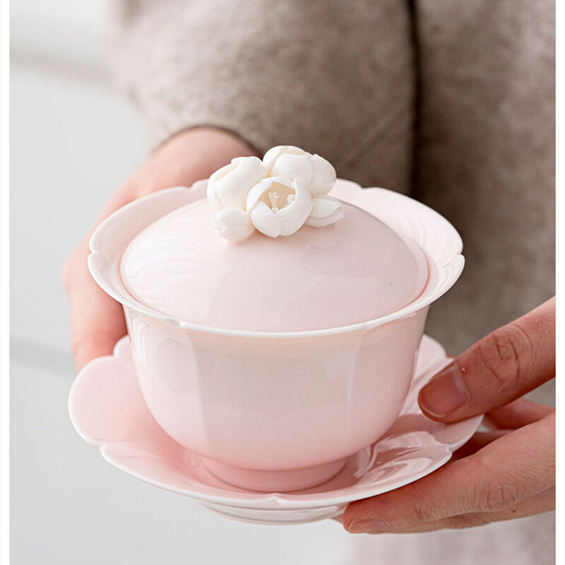 130ml Gaiwan Porcelain Tureen Cup Saucer Tea Bowl Kung Fu Tea Set Tea Ceremony