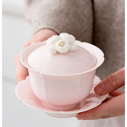 130ml Gaiwan Porcelain Tureen Cup Saucer Tea Bowl Kung Fu Tea Set Tea Ceremony