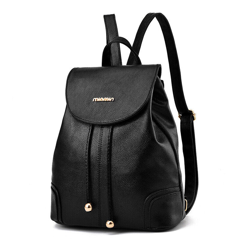 Womens Ladies Casual PU Leather Casual Shoulder Bag Backpack Messenger Bag Purse