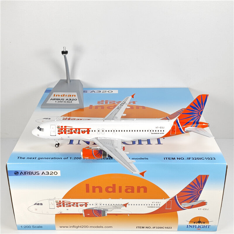 1:200 Inflight Indian AIRBUS A320 Passenger Airplane Diecast Aircraft Model