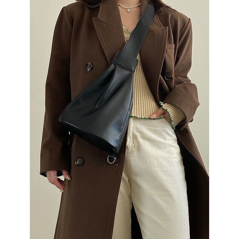 Women's Crossbody Bags Chest Bag Female Bag Soft Leather Bucket Bag