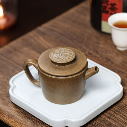 Chinese Tea Pot Hand Carved Junlun Pot Real Yixing Zisha Clay Kungfu Tea Pot New