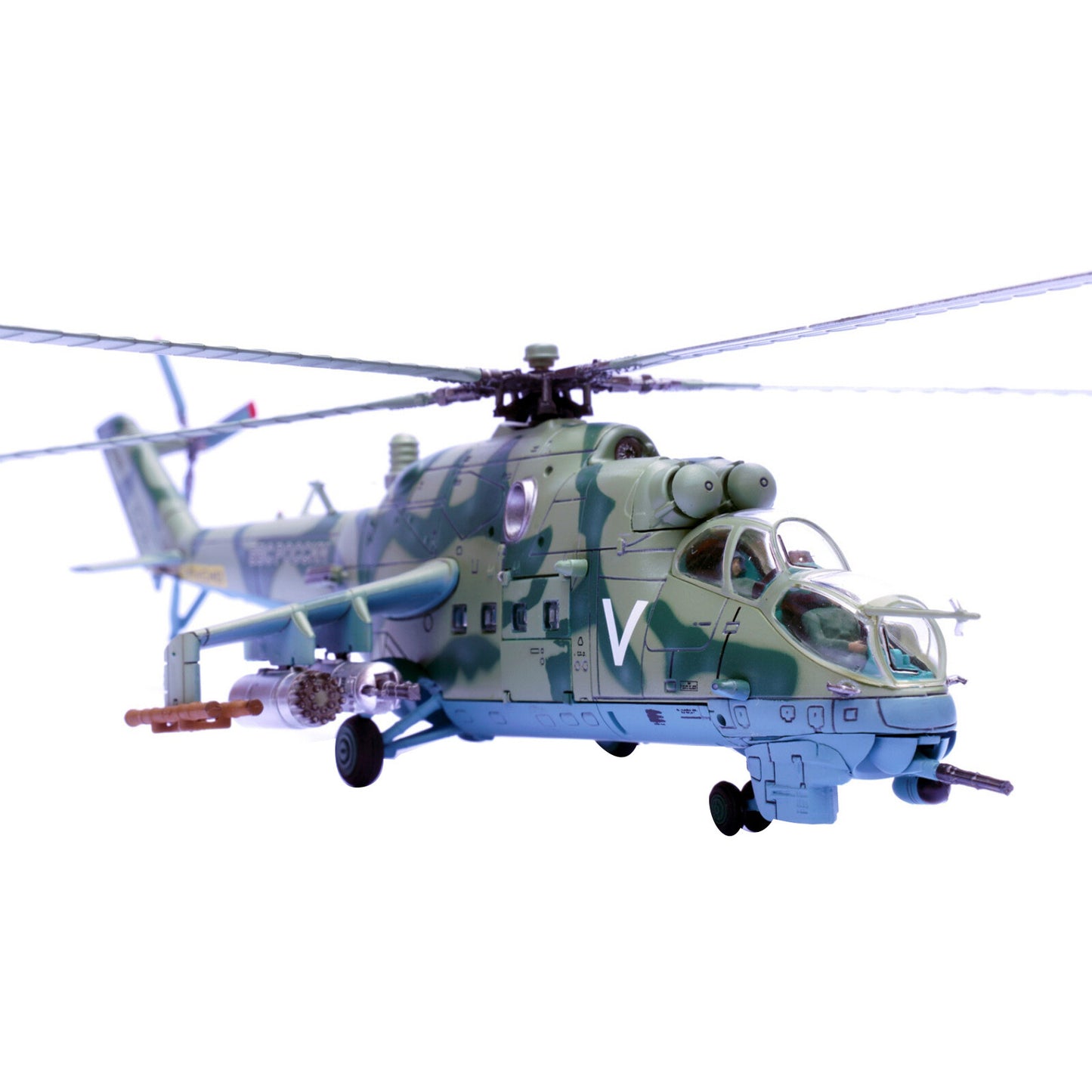 1/72 Scale Diecast Alloy Russian Army Mi-24V Helicopter Military Model Toy Gift