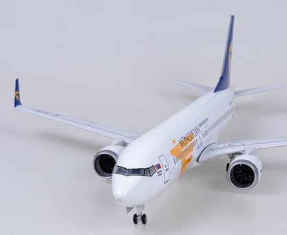 1:85 47CM MONGOLIAN AIRLINES BOEING 737 MAX Airplane Landing gear Resin Model