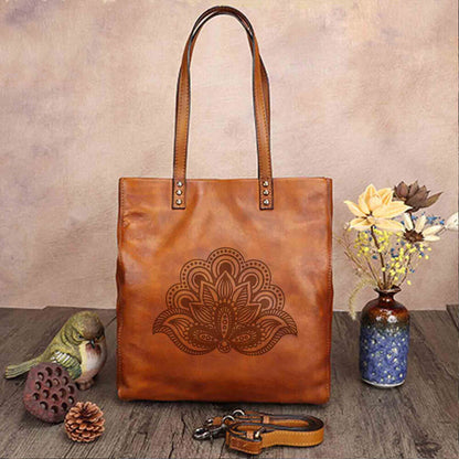 Women Fashion Antique Print Tote Crossbody Shoulder Handbag Bag Purse