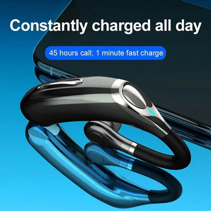 Wireless Bluetooth 5.0 Earpiece Headset Driving Trucker Earbuds Noise Cancelling