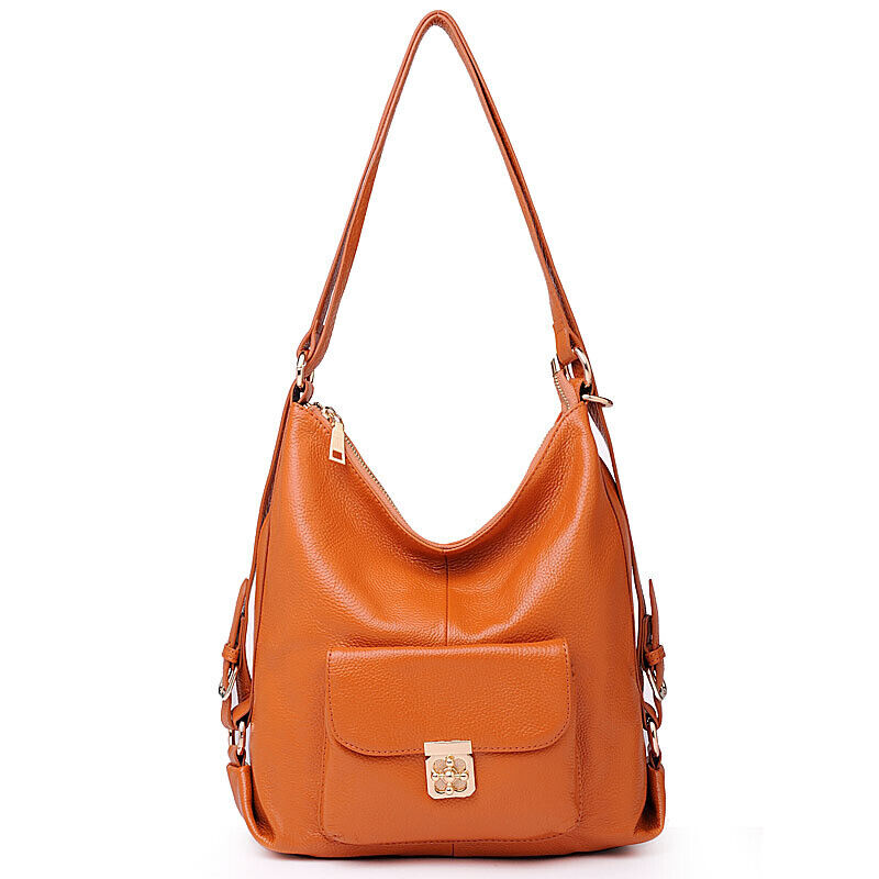Top TOGO Leather Women's Shoulder Bag Satchel Tote, Soft leather Travel Backpack