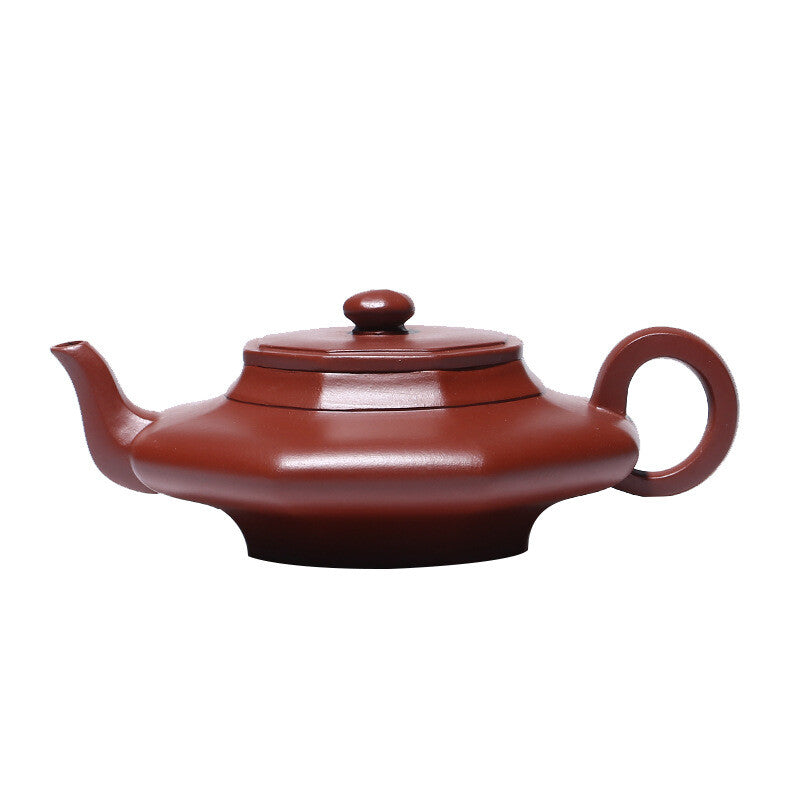 China Yixing Zisha Pottery Clovershrub Clay Handmade 180cc Eight Sides Teapot