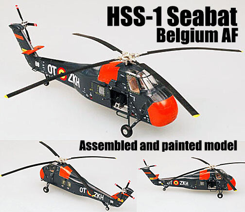 Belgium AF H-34 HSS-1 Seabat Choctaw helicopter 1/72 finished Easy model