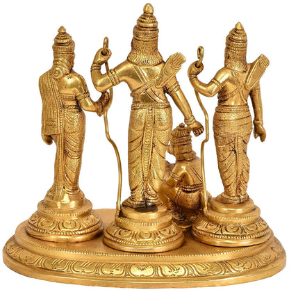 Ram Darbar Lord Rama Sita Laxman Hanuman Brass Family Statue Figurine Sculpture