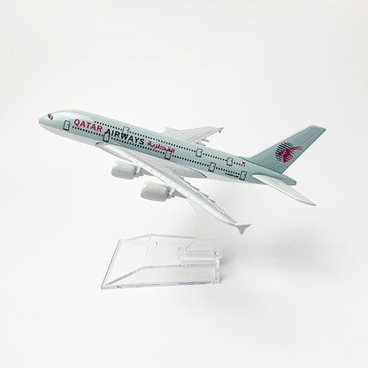 1:400 16cm A380 Qatar Airways Airplane Model Alloy Simulation Aircraft Ornaments