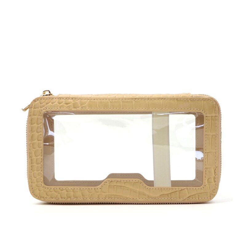 Crocodile Leather Travel Bag Fashion Waterproof Clear Makeup Storage Bag Zipper