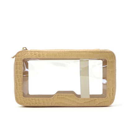 Crocodile Leather Travel Bag Fashion Waterproof Clear Makeup Storage Bag Zipper