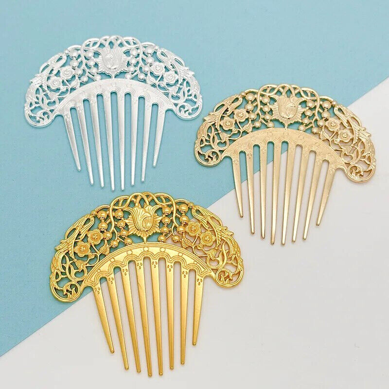 Women Hair Accessories Metal Combs Chinese Hairpins Retro Hollow Hanfu Ornaments