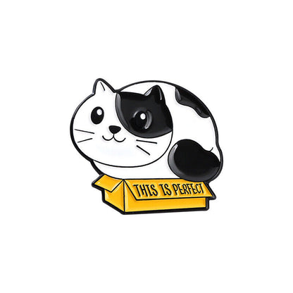 Pin Brooches Backpack Badges Meow Cat Hard enamel lapel Hat Gift Bag Goth Jeans