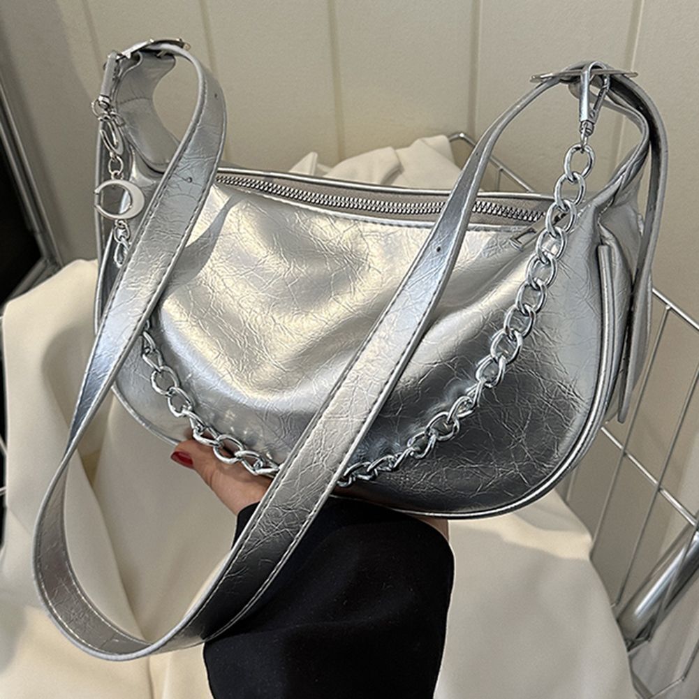 Chain Shoulder Bags Handbags Crossbody Synthetic Leather Underarm Shopper Purses