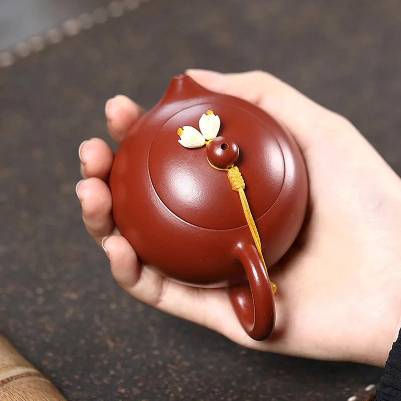 Chinese Yixing Zisha Teapot Handmade Xishi Small Capacity Dahongpao Kettle pot