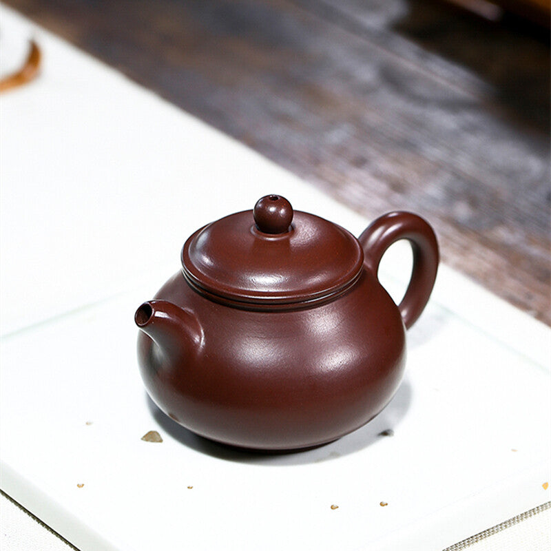 120ml Chinese Handmade Teapot Yixing Purple Clay Kettle Kungfu Tea Set Decorate