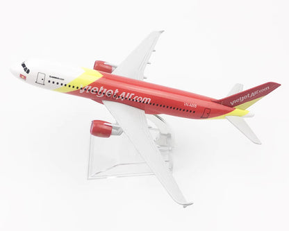 16CM Vietjet Air AIRBUS A320 Passenger Aircraft Aeroplane Diecast Airplane Model