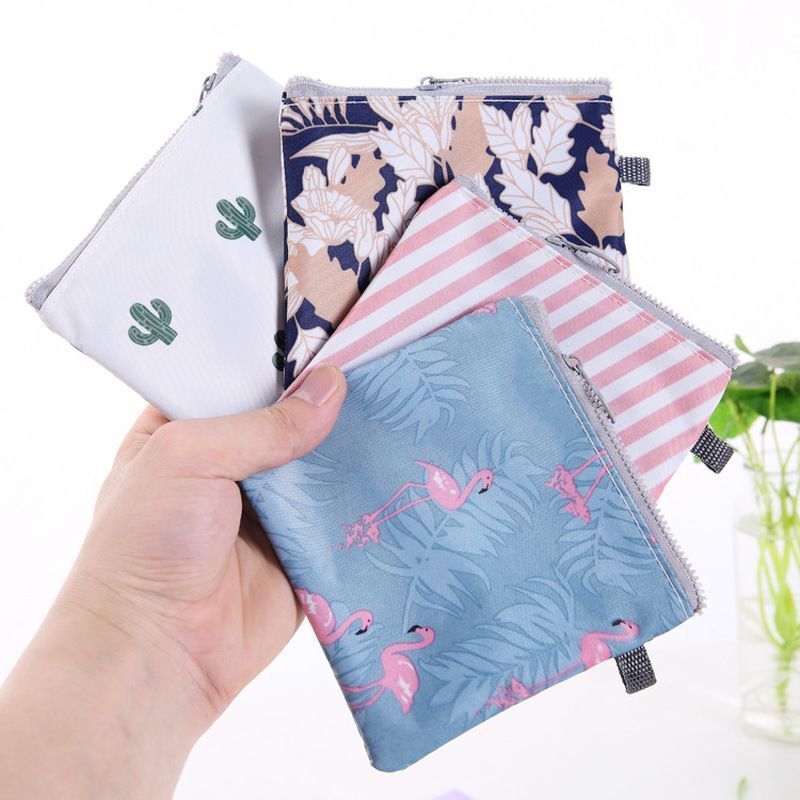 Lipstick Make Up Bags Zipper Small Pouch Storage Case Cute Animal Print Purses