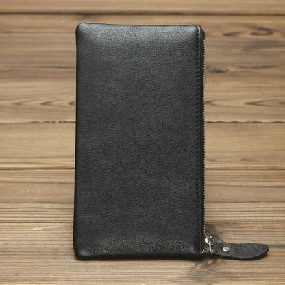 Wallet Genuine Leather Phone Bag Long Retro Ultra-Thin Leather Clutch Solid 1PC