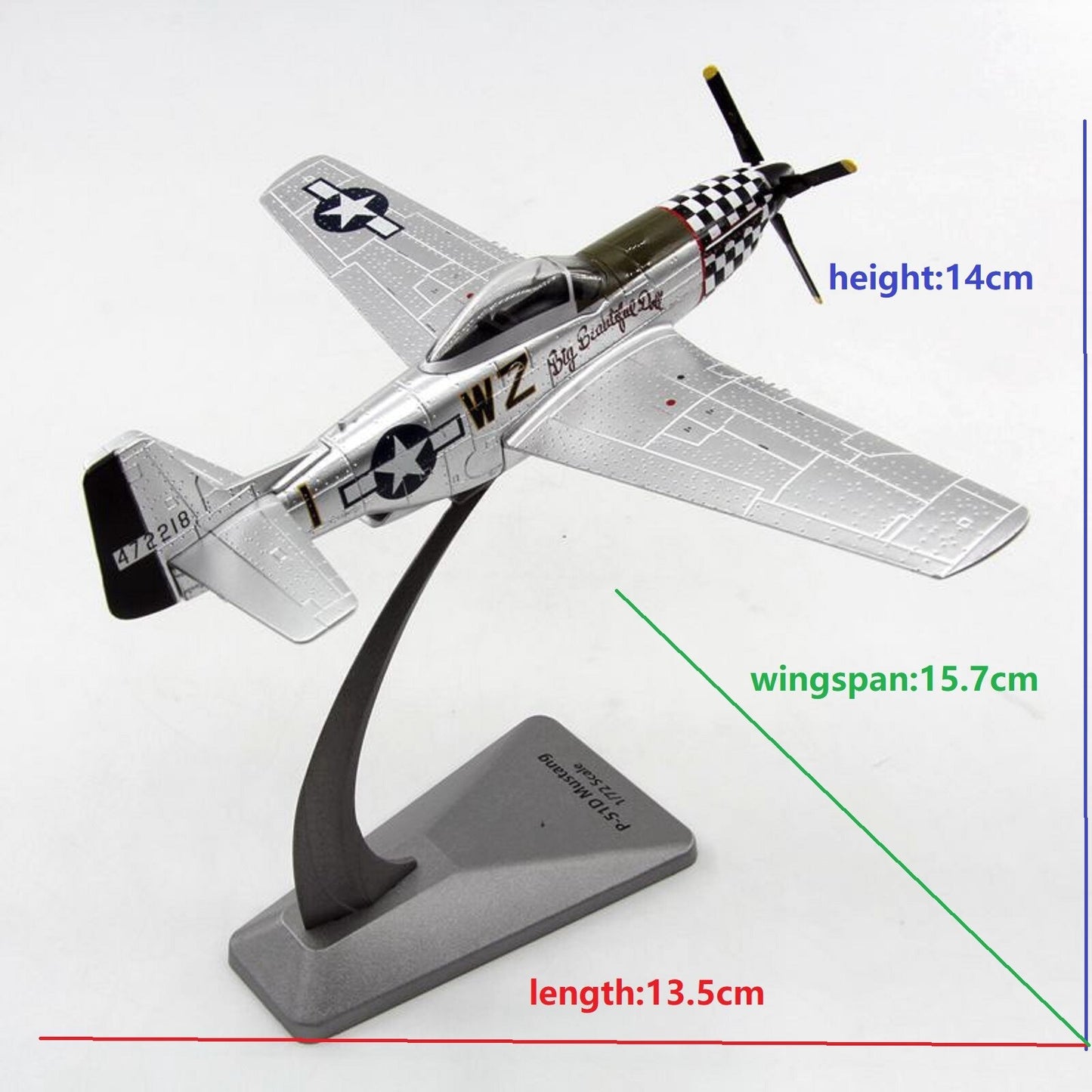 1/72 AF1 World War II US P-51 Mustang Fighter Aircraft Model Military Ornaments