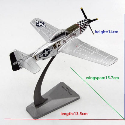1/72 AF1 World War II US P-51 Mustang Fighter Aircraft Model Military Ornaments