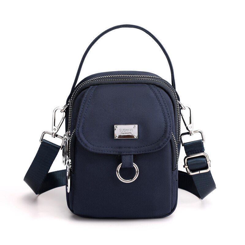Fashion 3 Layers Women Small Handbag Durable Fabric Shoulder Bag Polyester Flap