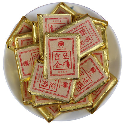 500G Ripe Pu'er Yunnan Gongzao Aromatic Mini Brick Compressed Tea -