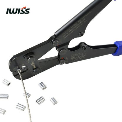 IWS-1608M Wire Rope Crimping Tool for Copper Aluminum Oval Sleeves Stop Sleeves