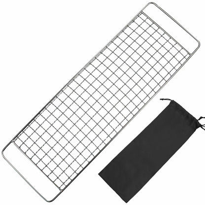 Stainless steel Barbecue Grill Pot Rack Net Mesh Rack Outdoor Camping Cookware