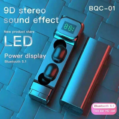 Wireless Earbuds Mini Bluetooth 5.1 Headphones with Charging Case Waterproof