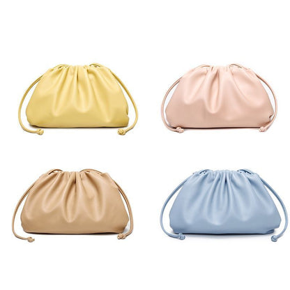 Polyester Pouch Dumpling Cross body Bag Cloud Handbag Soft Clutch Shoulder Purse