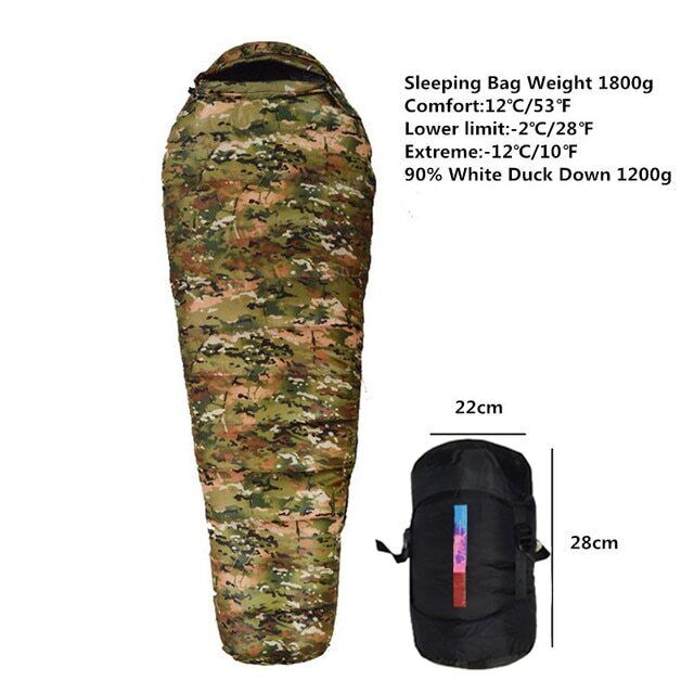 90% Duck Down Sleeping Bag Camping Sleeping Bag Outdoor Travel Hiking