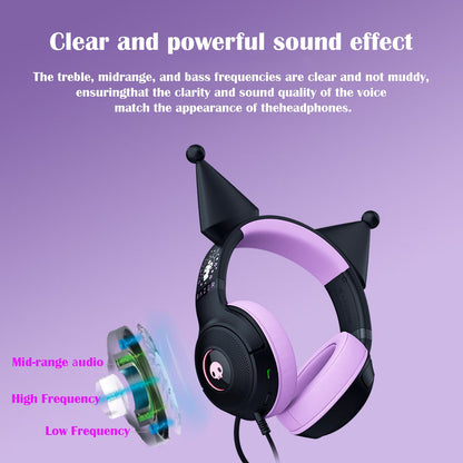 Razer x Sanrio Kuromi Wired Headset Headphone Limited Edition