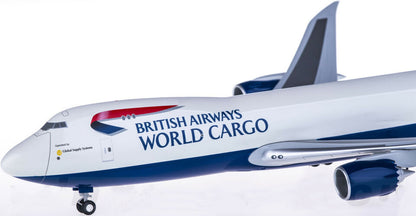 1:200 38CM Hogan BRITISH AIRWAYS WORLD CARGO B747-8F Aircraft ABS Plastic Model
