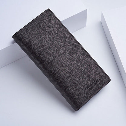 Men's Bifold Leather Wallet Long Zip Clutch Purse Credit Card Holder Handbag