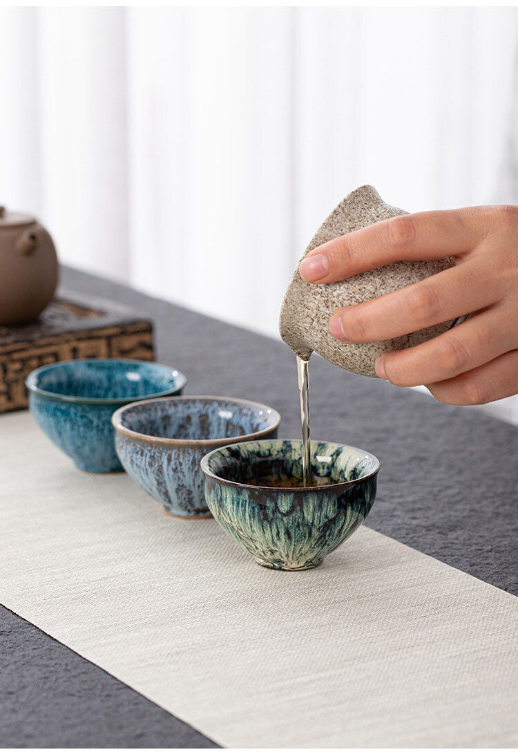 Tea Cup Ceramic Kungfu Teacup Chinese Jianzhan Traditional Ceramic Art Best Gift