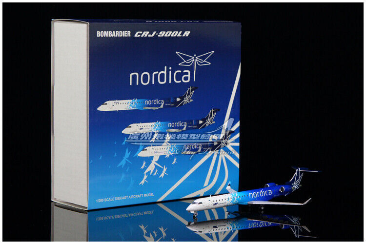 1:200 JC Wings Nordica BOMBARDIER CRJ-900LR Passenger Airplane Diecast Model