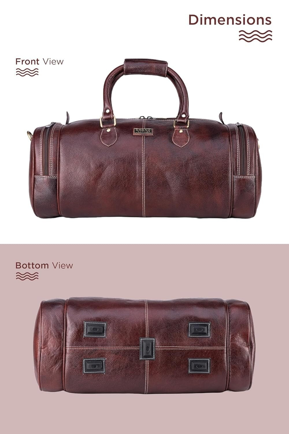 Genuine Leather Travel Duffel Bag Weekend Luggage Leather Duffle Bag