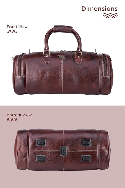Genuine Leather Travel Duffel Bag Weekend Luggage Leather Duffle Bag