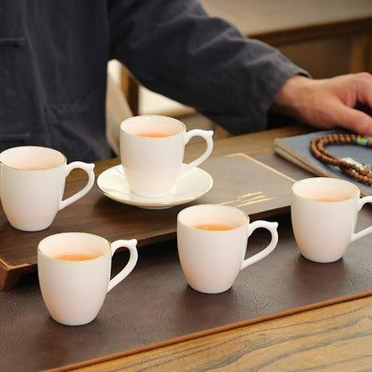 On Sales Porcelain Teacup With Handle Chinese Office Cup Ceramic Butterfly 100ml