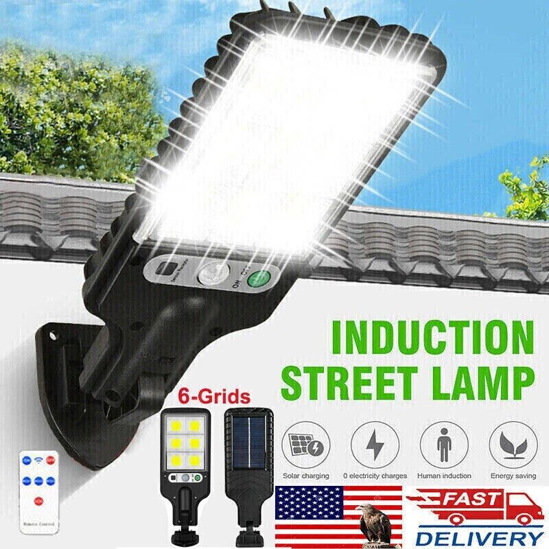 Lampara Solar con Control Remoto Exteriores LED Gran Potencia Sensor Movimiento